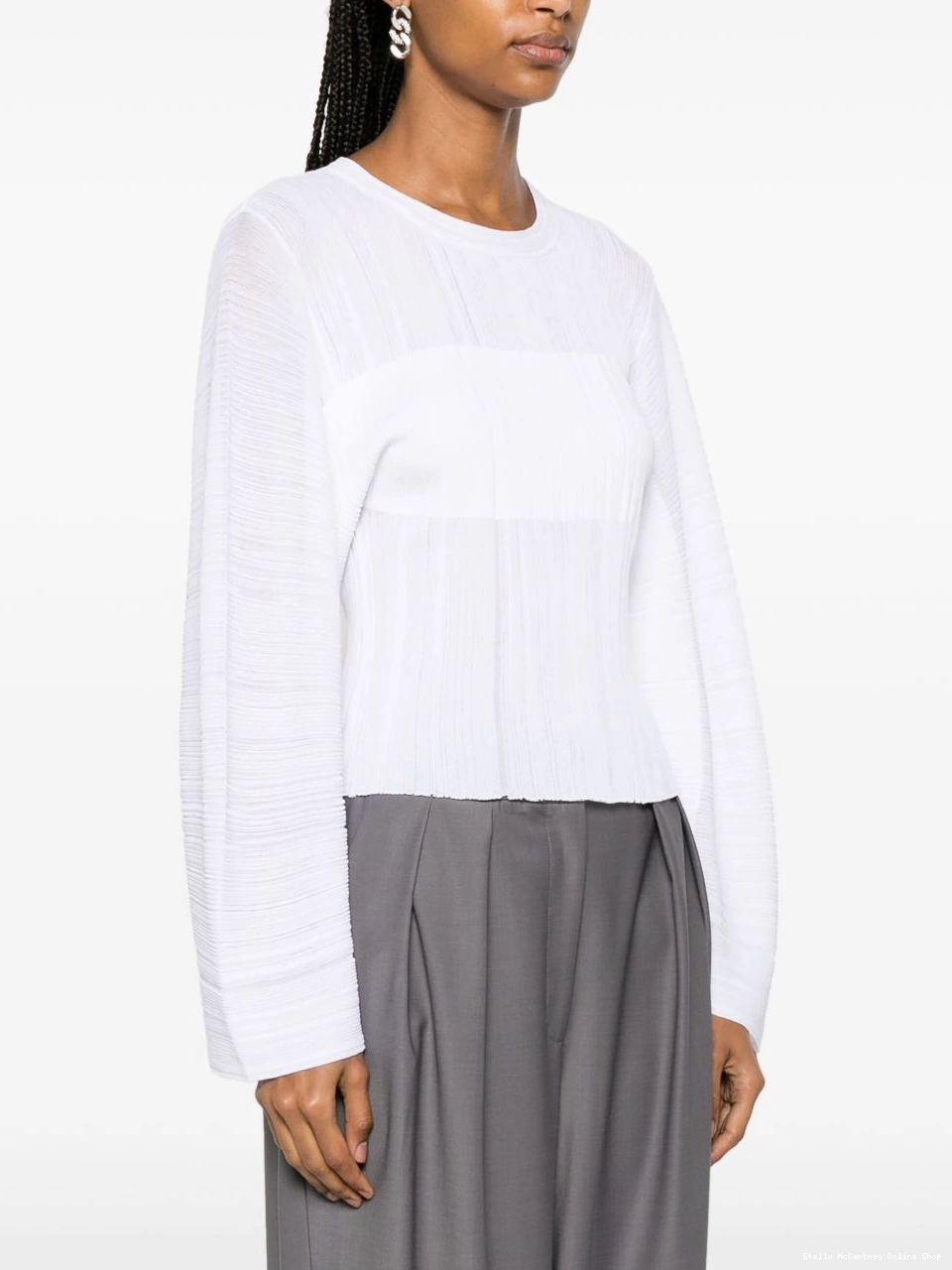 Affordable semi-sheer McCartney top Stella plisse Women 0418